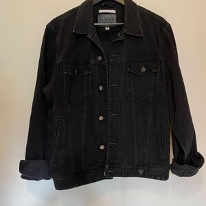 Vintage Guess Black Denim Jacket Relaxed Fit